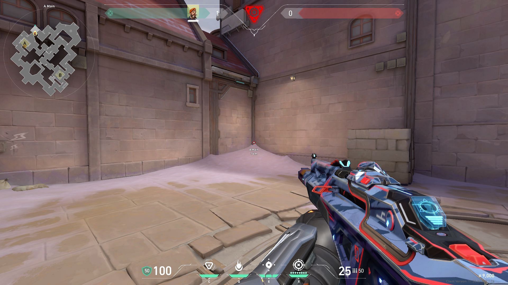 A-Main post plant molly lineup for attack location in Valorant (Image via Riot Games)
